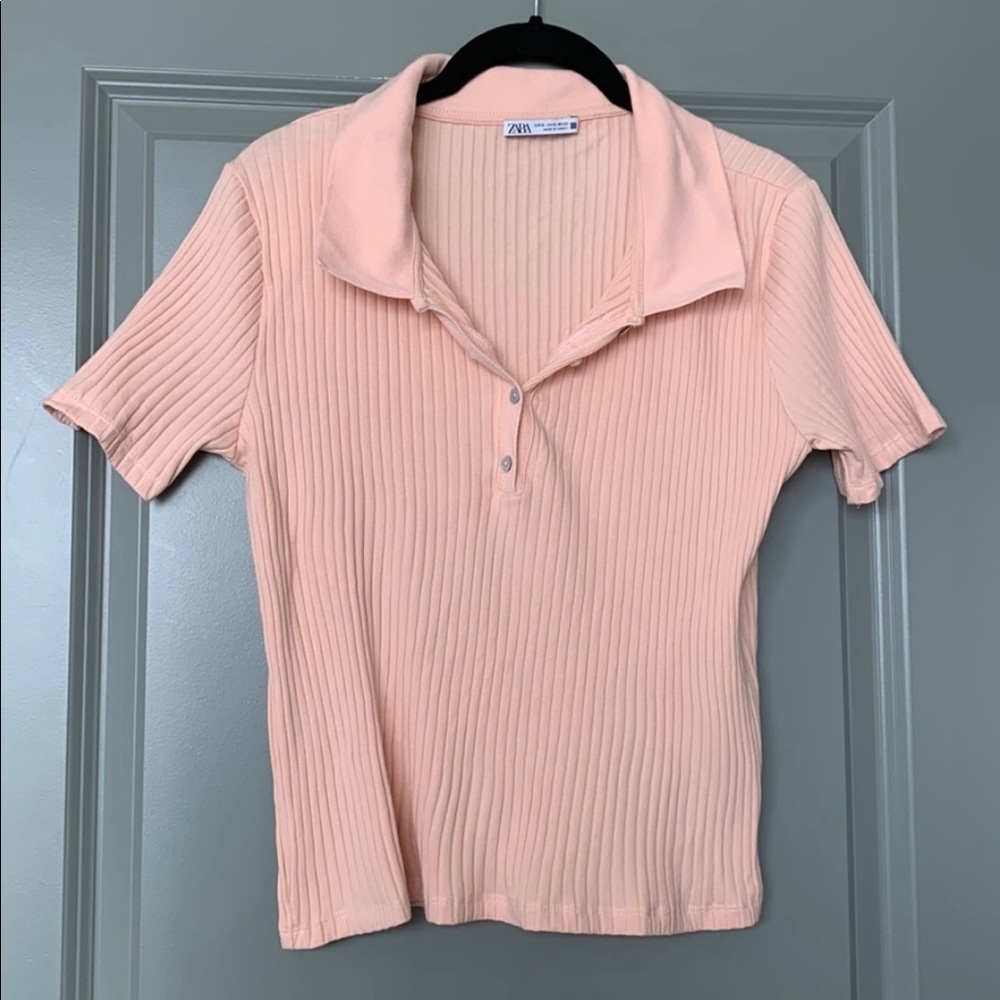 pink Zara polo